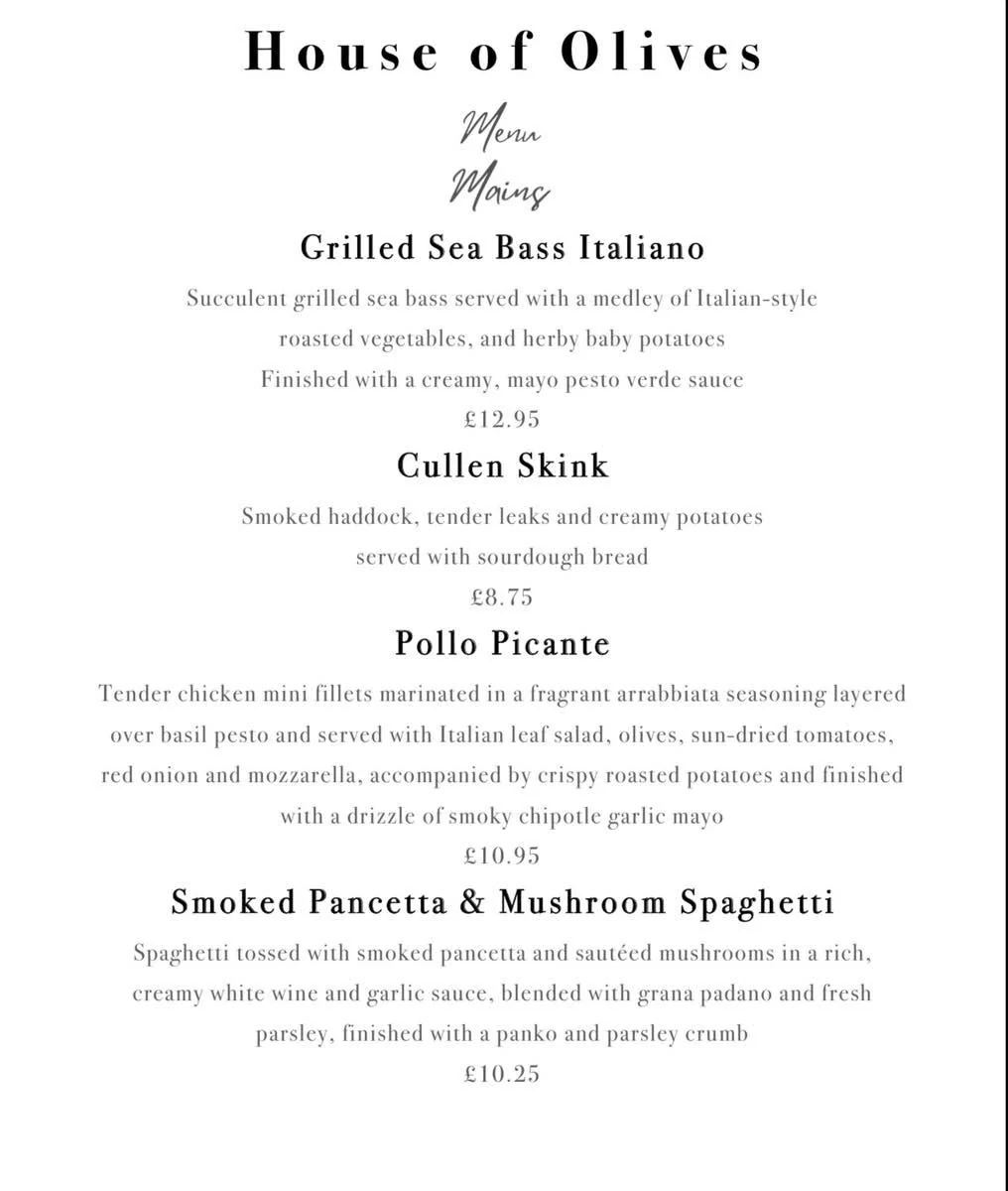 This week's menu — page 1